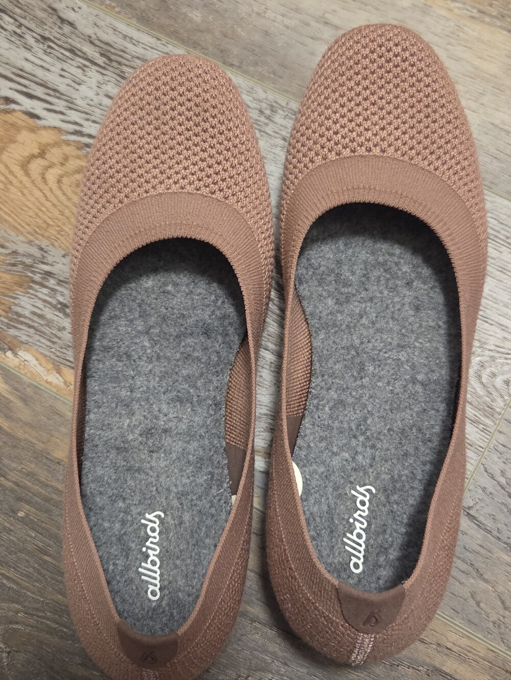 Allbirds Women’s Pink Knit Tree Breezers Slip-On Flats, Nearly New